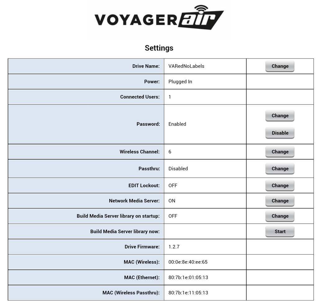 Voyager Air Media Server