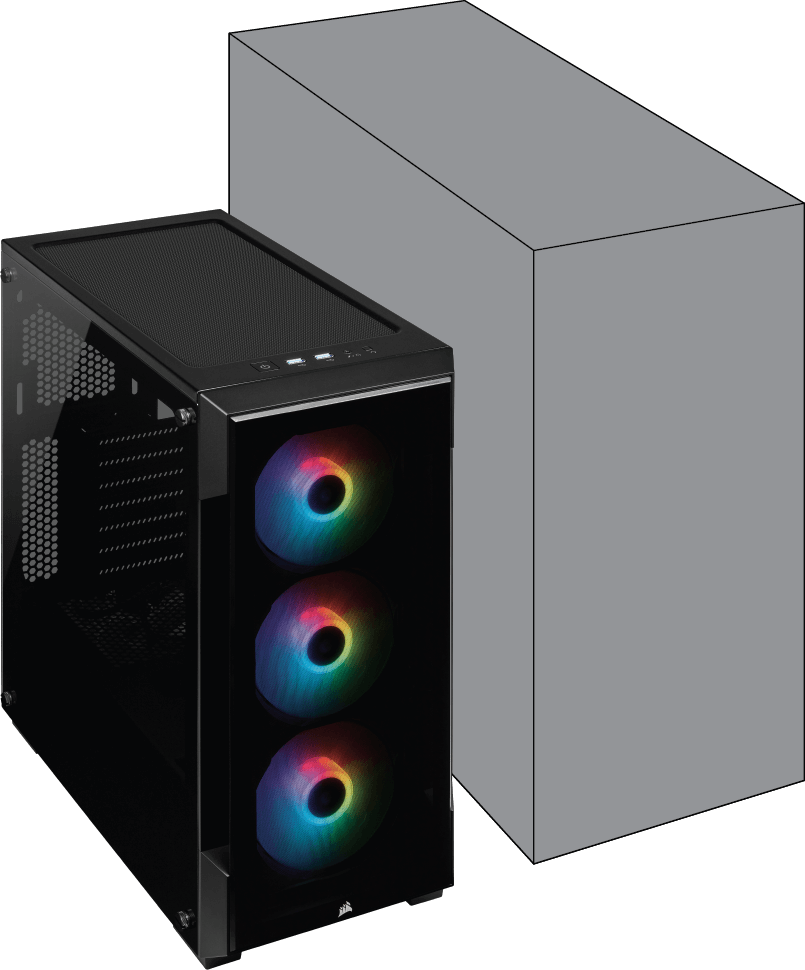 220T RGB TEMPERED GLASS BLACK - COMPACT POWERHOUSE