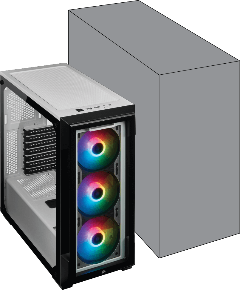 220T RGB TEMPERED GLASS BLACK - COMPACT POWERHOUSE