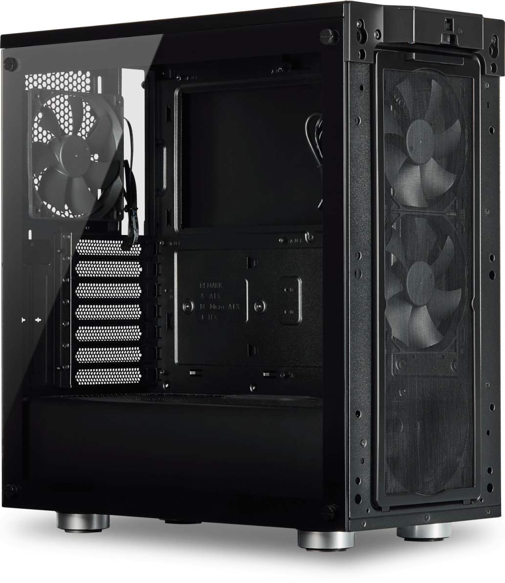 Airflow Glass Mid-Tower Case — Black