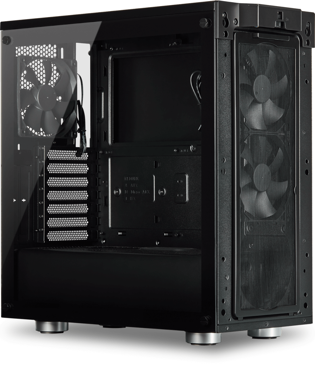 275r Airflow Tempered Glass Mid Tower Gaming Case Black