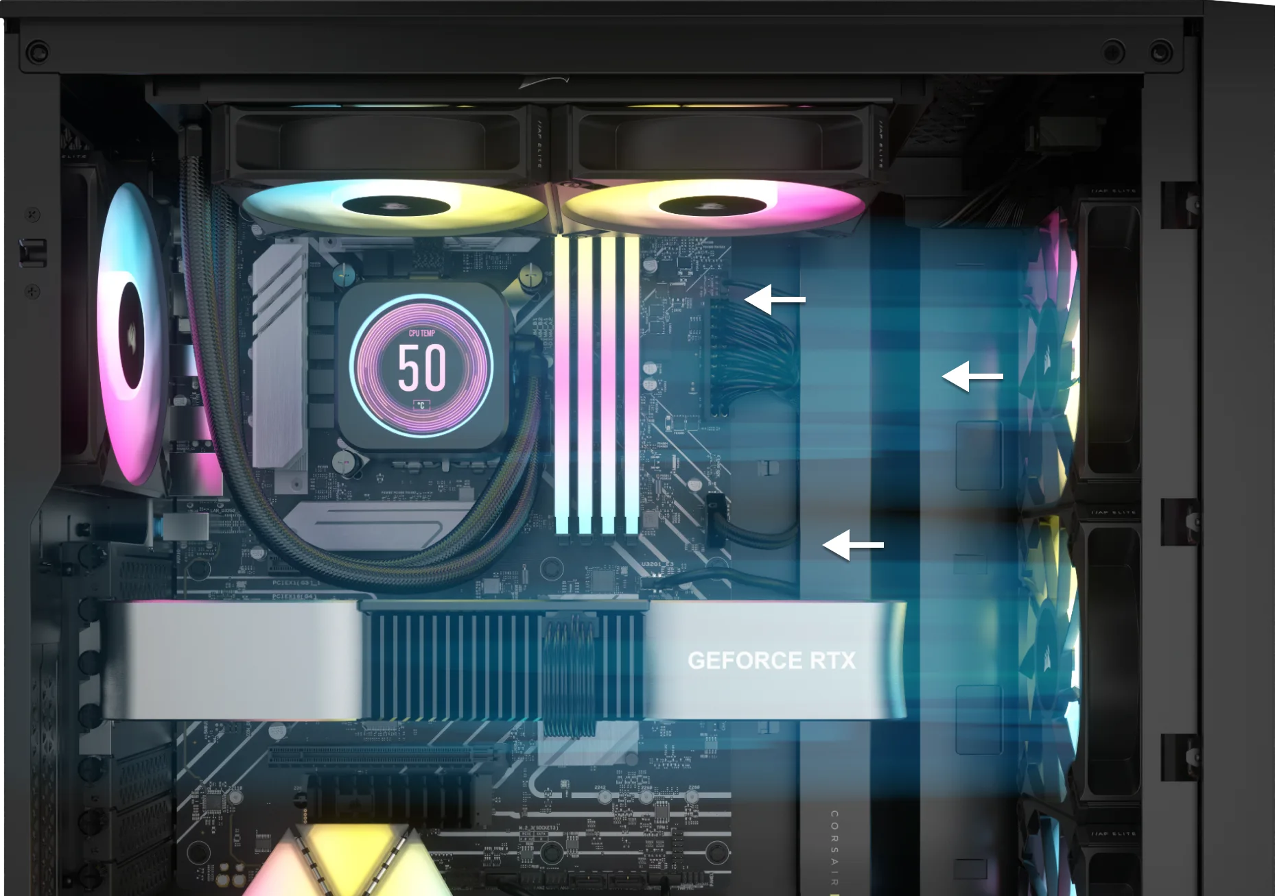 מארז Corsair 4000D RGB AIRFLOW Mid-Tower Black