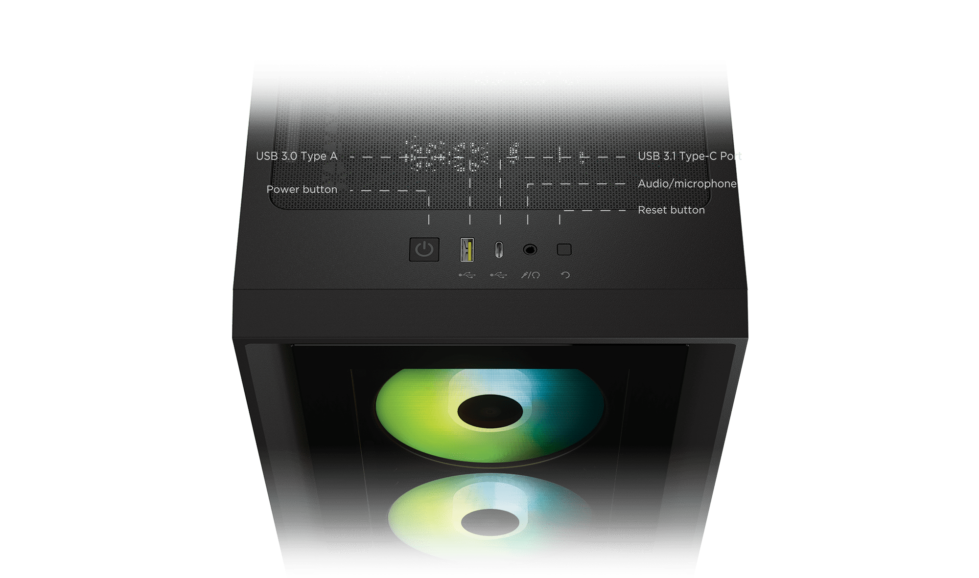 CORSAIR iCUE 4000X RGB 強化ガラス製ミドルタワー ATX PCケース