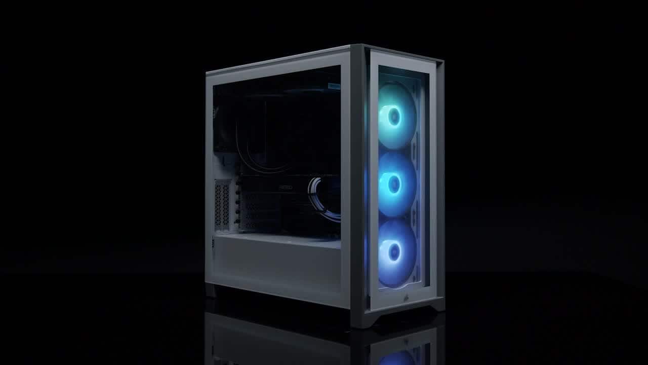 iCUE 4000X RGB 強化ガラス製ミドルタワー ATX ケース - ホワイト