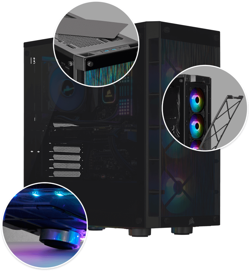 Icue 465x Rgb Se Mid Tower Atx Smart Case