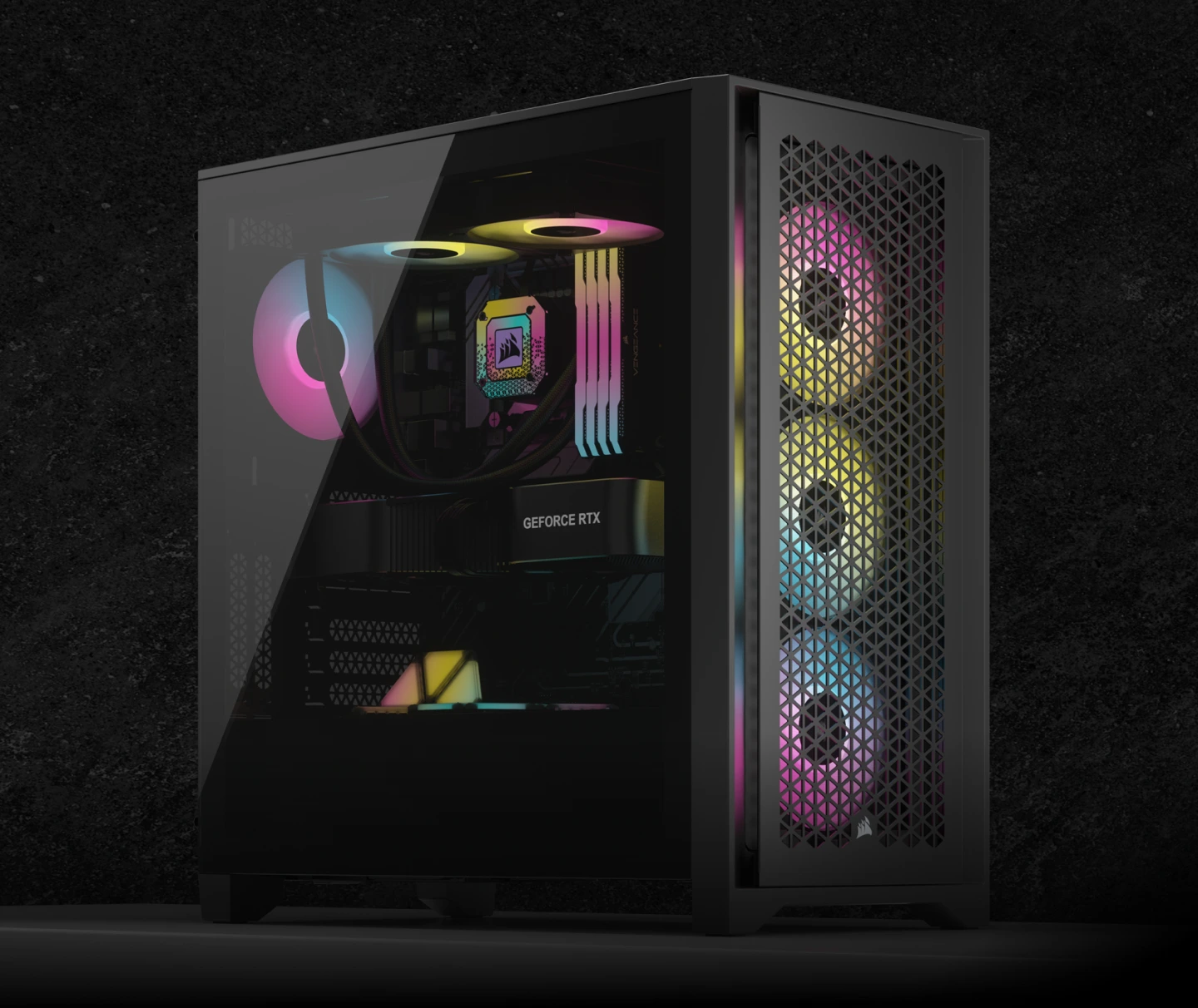 A 5000D Series case equipped with RGB fans.