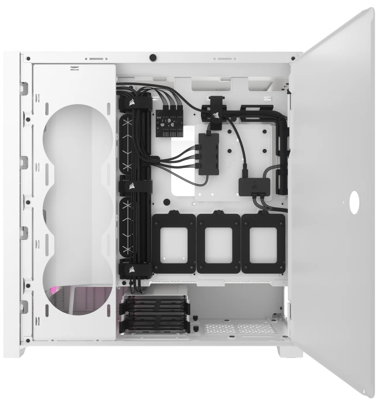 A graphics card mounted vertically in a 5000D RGB AIRFLOW case.
