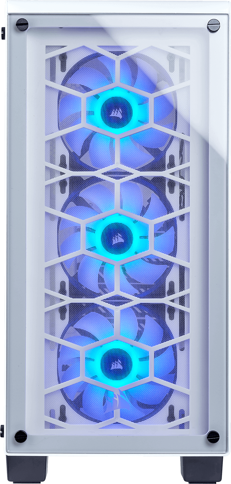 Slumkvarter Oberst Mellem Crystal Series 460X RGB Compact ATX Mid-Tower Case — White