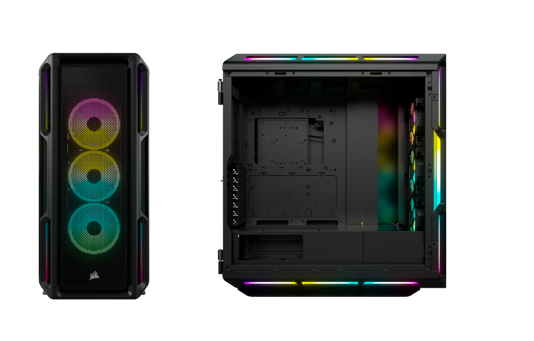 iCUE 5000T RGB 強化ガラスミッドタワー ATX PC ケース — ブラック