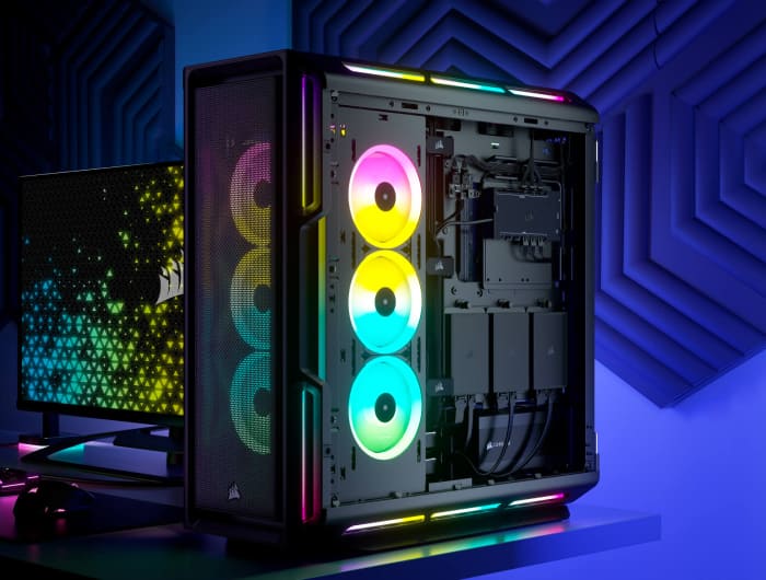 iCUE 5000T RGB Tempered Glass Mid-Tower ATX PC Case — Black
