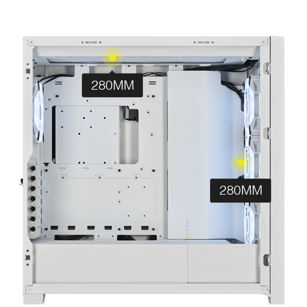 Corsair iCUE 5000X RGB QL Edition MidTower ATX Case True White