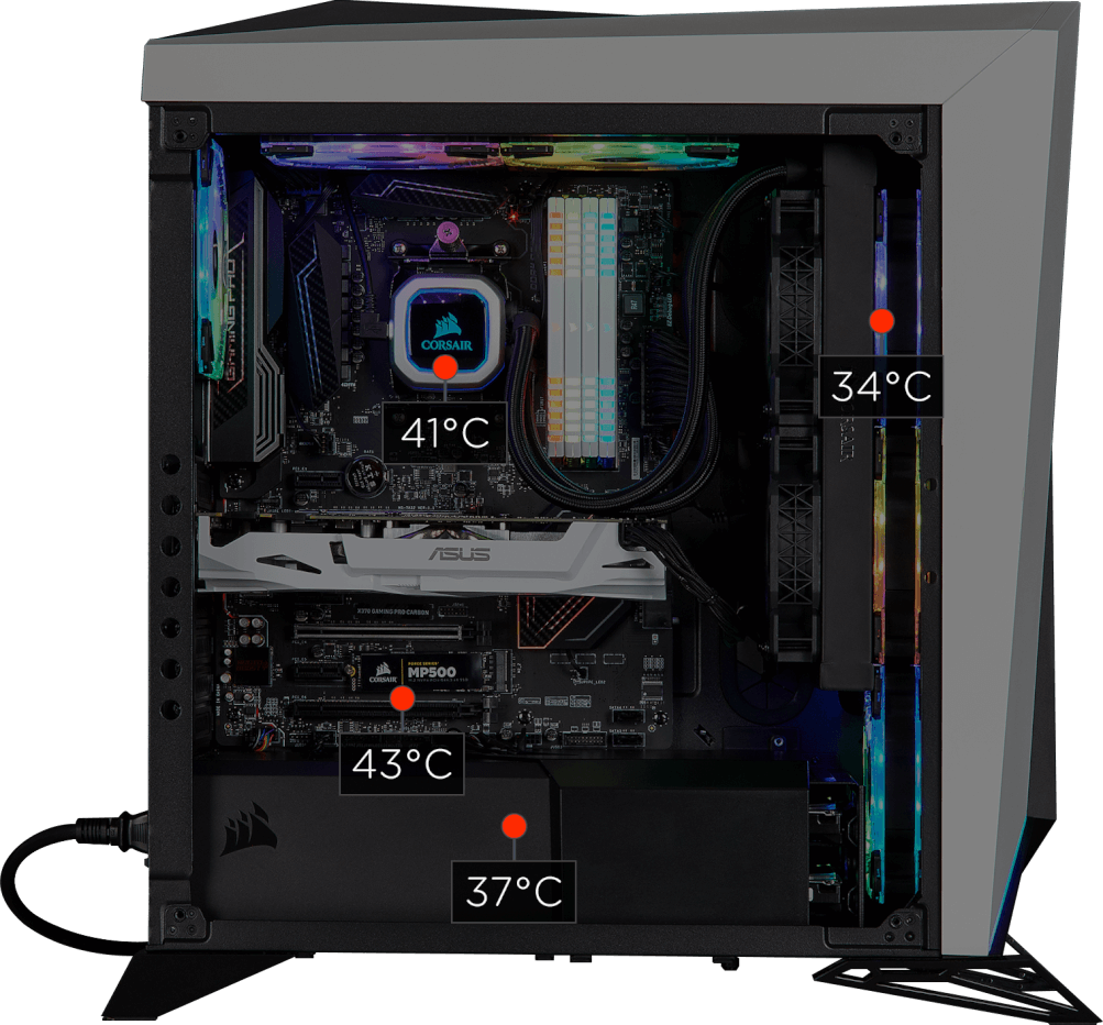 corsair temp monitor layout