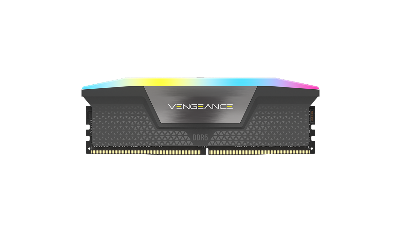 Front of Vengeance RGB DDR5 RAM