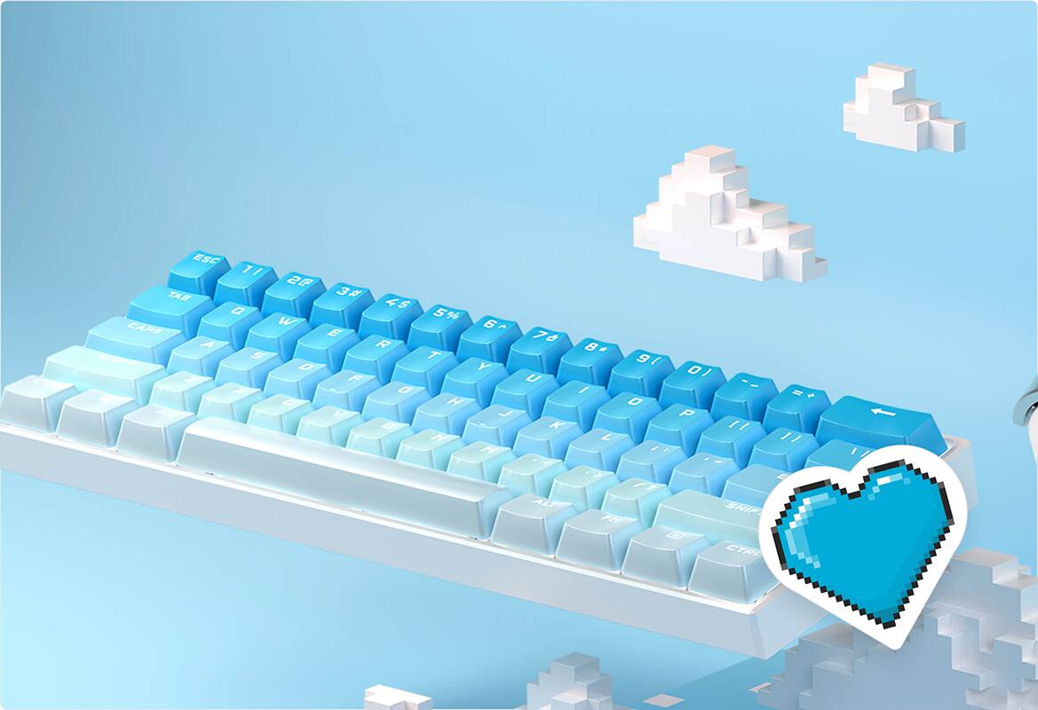 K65 RGB MINI 60 Mechanical Keyboard Ethereal Blue