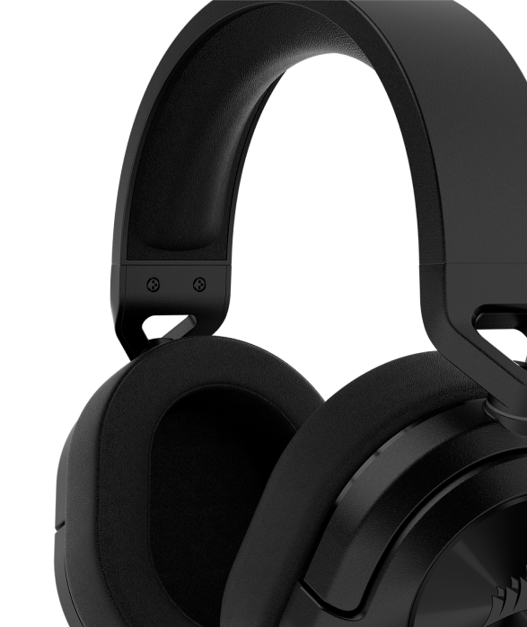 Cận cảnh tai nghe chơi game có dây HS55 STEREO cho thấy miếng đệm tai bằng mút hoạt tính rất thoải mái.