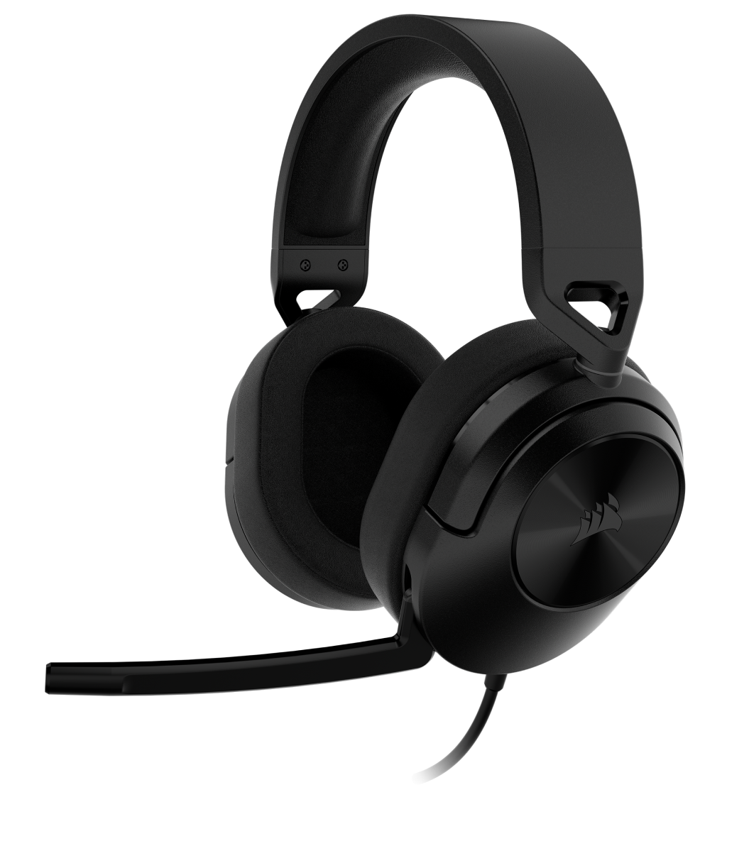 Los auriculares para juegos con cable HS55 SURROUND con visualización de sonido envolvente 7.1. 