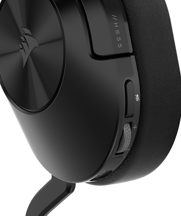 thumbnail image 2 of Corsair HS55 Wireless Gaming Headset - Black, Bluetooth/RF, Up To 50ft Range, Like New (Open Box) 2 of 6