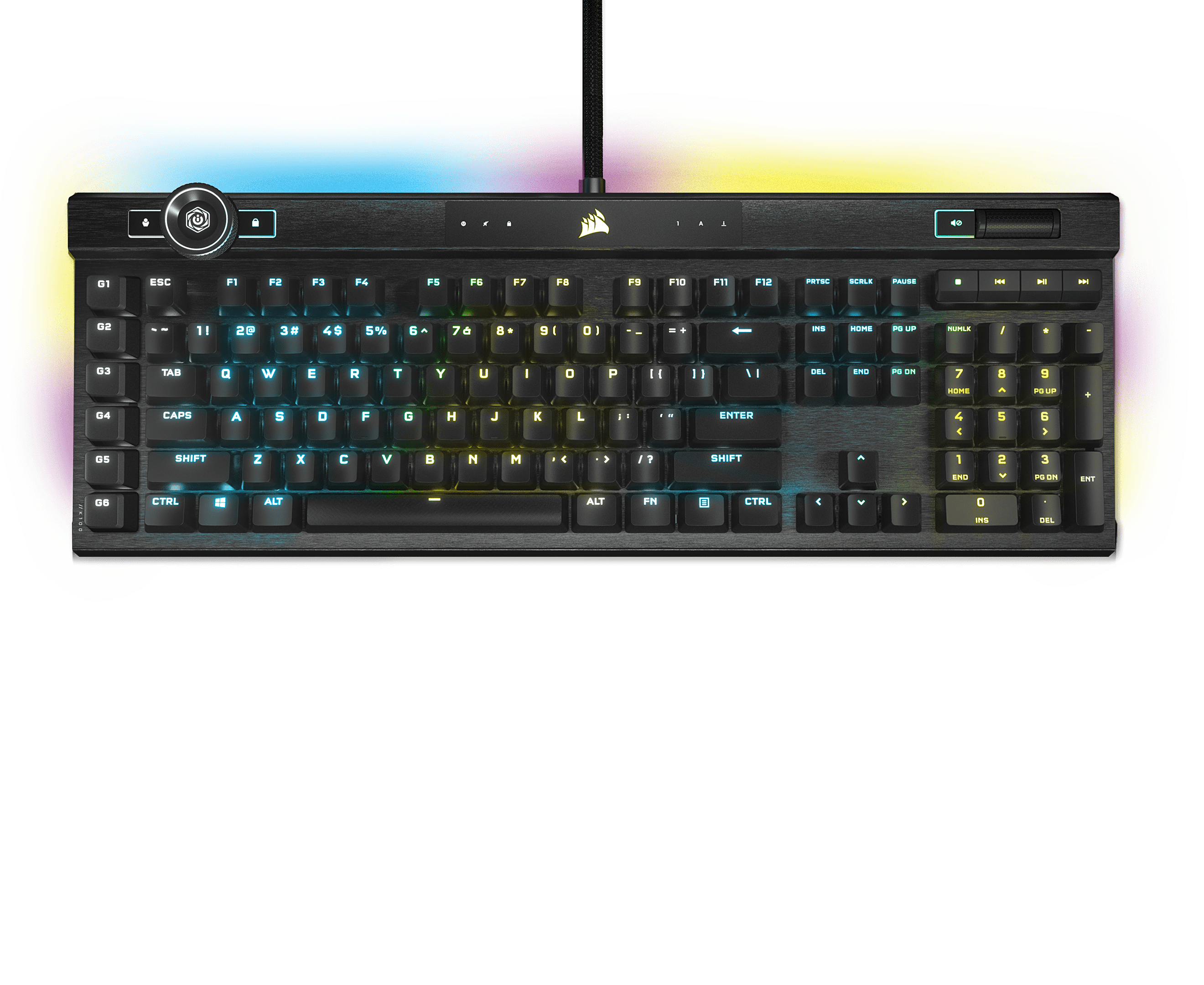 K100 RGB Optical-Mechanical Gaming Keyboard — CORSAIR OPX Switch — Black