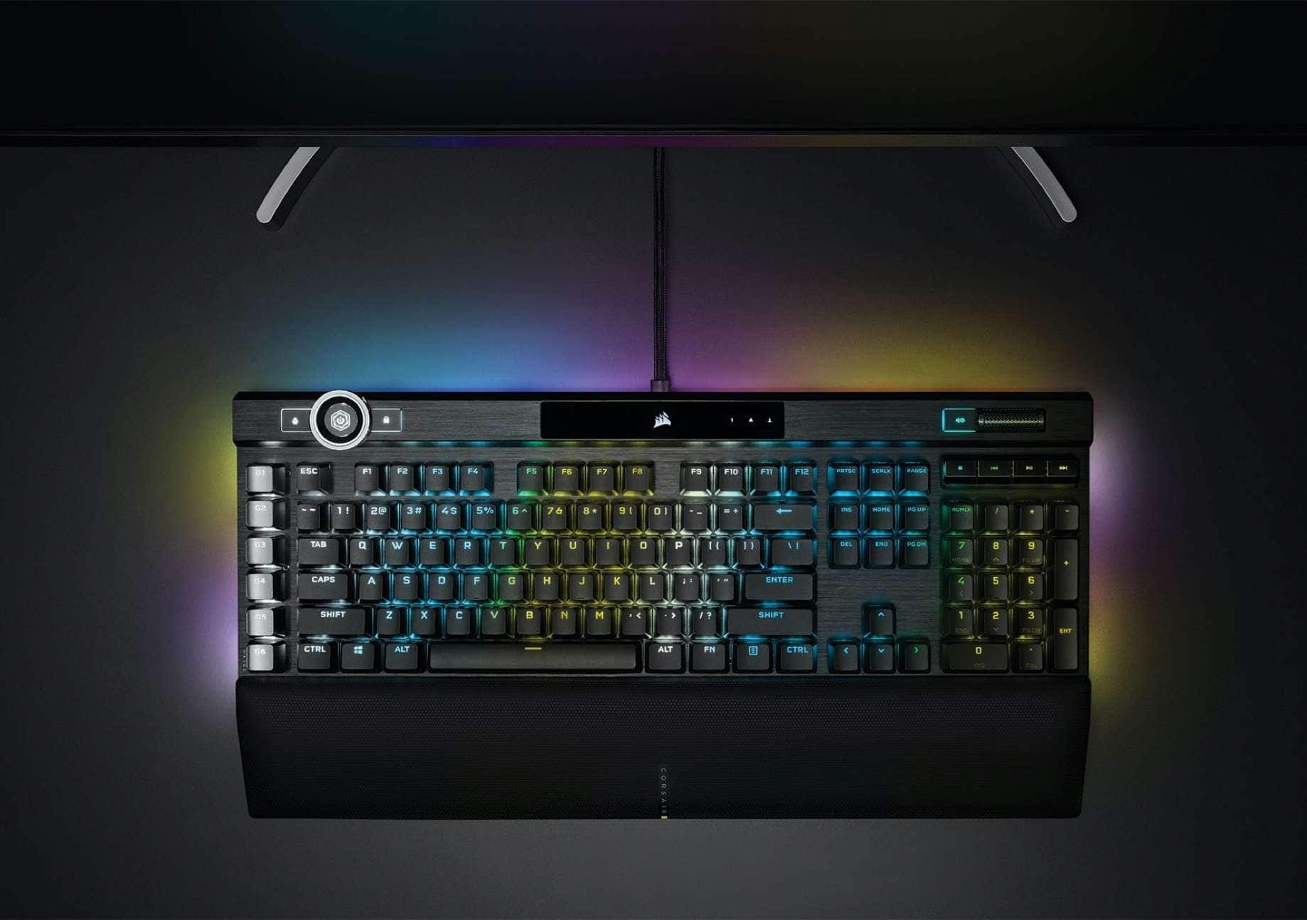 K100 RGB Optical-Mechanical Gaming Keyboard — CORSAIR OPX Switch 