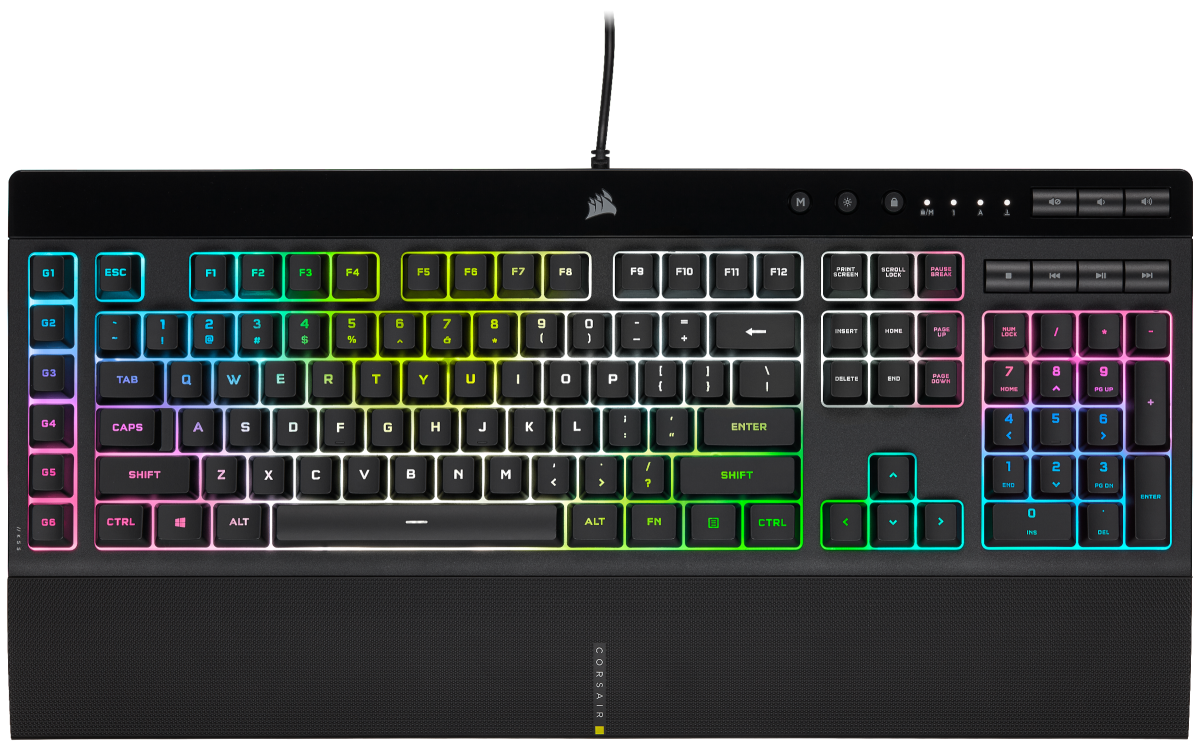 CORSAIR k55 RGB PRO XT Gaming Tastiera con tasti diapositive RGB dinamico hinterg 