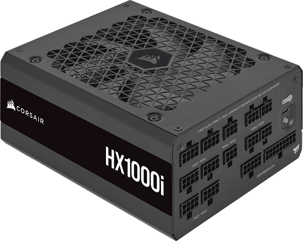 Corsair HX1000 Alimentation PC (Modulaire Complet, 80 PLUS Platinum, 1000  Watt, EU)