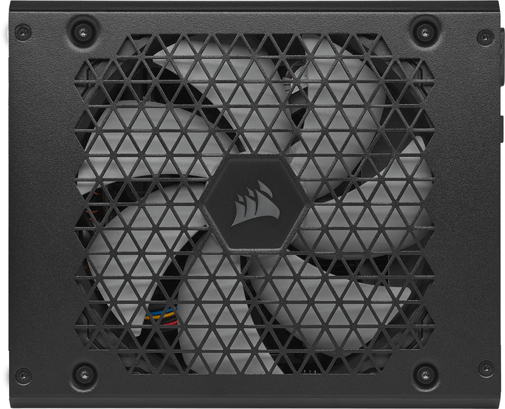 Top-down view of the fan in a fully modular PSU.