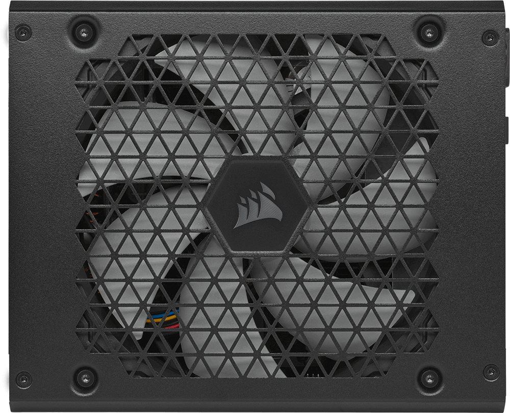 A top view of the fan in the fully modular PSU.