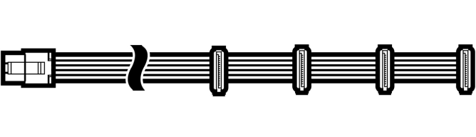 CORSAIR SATA (4 SATA) cable illustration